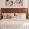 Cabeceira Painel Suspenso Casal 140 cm Luna Retangular Corino Avela Camel Artte