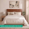 Cabeceira Painel Suspenso Casal 140 cm Luna Retangular Corino Avela Camel Artte