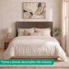 Cabeceira Painel Suspenso Casal 140 cm Luna Retangular Corino Canela Artte