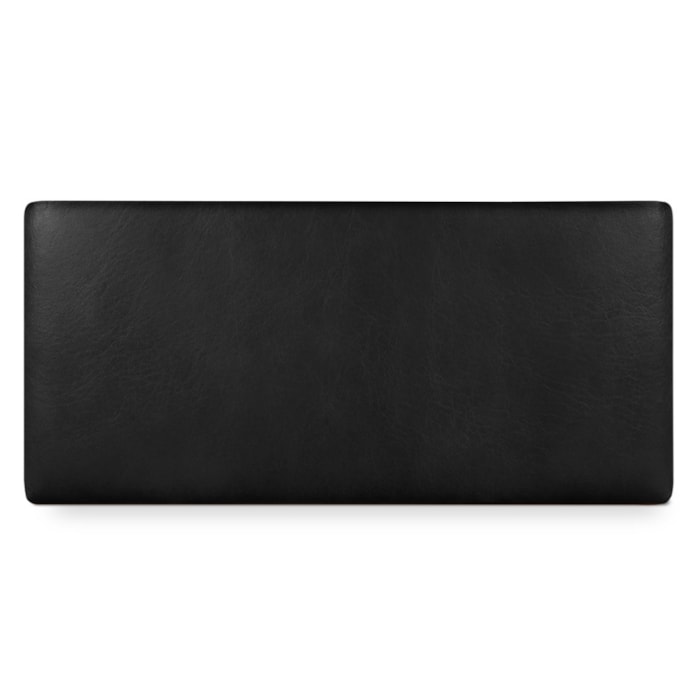 Cabeceira Painel Suspenso Casal 140 cm Luna Retangular Corino Preto Artte