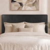 Cabeceira Painel Suspenso Casal 140 cm Luna Retangular Corino Preto Artte