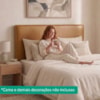 Cabeceira Painel Suspenso Casal 140 cm Luna Retangular Corino Whiskey Artte