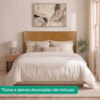 Cabeceira Painel Suspenso Casal 140 cm Luna Retangular Corino Whiskey Artte
