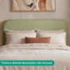 Cabeceira Painel Suspenso Casal 160 cm Alana Organica Boucle Oliva Artte
