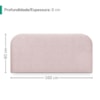 Cabeceira Painel Suspenso Casal 160 cm Alana Organica Boucle Rose Artte