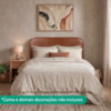 Cabeceira Painel Suspenso Casal 160 cm Alana Organica Corino Avela Camel Artte