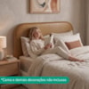 Cabeceira Painel Suspenso Casal 160 cm Alana Organica Corino Whiskey Artte