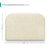Cabeceira Painel Suspenso Solteiro 100 cm Alana Organica Boucle Creme Artte