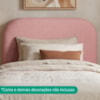 Cabeceira Painel Suspenso Solteiro 100 cm Alana Organica Boucle Rosa Artte