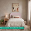 Cabeceira Painel Suspenso Solteiro 100 cm Alana Organica Boucle Rose Artte