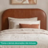 Cabeceira Painel Suspenso Solteiro 100 cm Alana Organica Corino Avela Camel Artte