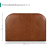 Cabeceira Painel Suspenso Solteiro 100 cm Alana Organica Corino Avela Camel Artte