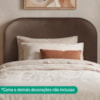 Cabeceira Painel Suspenso Solteiro 100 cm Alana Organica Corino Canela Artte