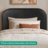 Cabeceira Painel Suspenso Solteiro 100 cm Alana Organica Corino Preto Artte