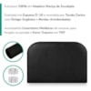 Cabeceira Painel Suspenso Solteiro 100 cm Alana Organica Corino Preto Artte