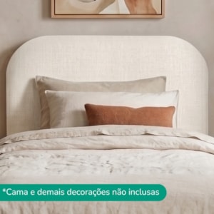 Cabeceira Painel Suspenso Solteiro 100 cm Alana Organica Linho Cru Artte