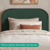 Cabeceira Painel Suspenso Solteiro 100 cm Alana Organica Linho Verde Musgo Artte