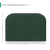 Cabeceira Painel Suspenso Solteiro 100 cm Alana Organica Linho Verde Musgo Artte