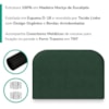 Cabeceira Painel Suspenso Solteiro 100 cm Alana Organica Linho Verde Musgo Artte