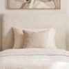 Cabeceira Painel Suspenso Solteiro 100 cm Luna Retangular Boucle Bege Artte