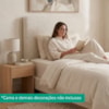 Cabeceira Painel Suspenso Solteiro 100 cm Luna Retangular Boucle Bege Artte
