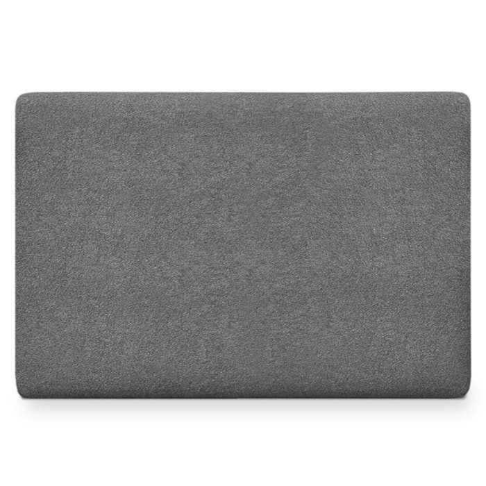 Cabeceira Painel Suspenso Solteiro 100 cm Luna Retangular Boucle Cinza Artte