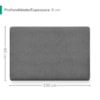 Cabeceira Painel Suspenso Solteiro 100 cm Luna Retangular Boucle Cinza Artte