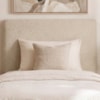 Cabeceira Painel Suspenso Solteiro 100 cm Luna Retangular Boucle Creme Artte