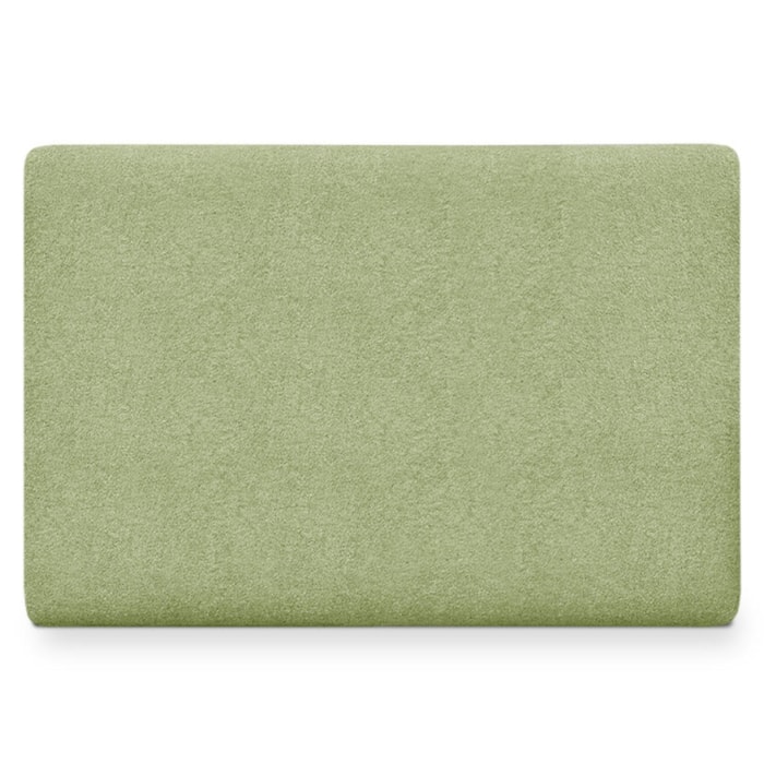Cabeceira Painel Suspenso Solteiro 100 cm Luna Retangular Boucle Oliva Artte