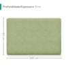 Cabeceira Painel Suspenso Solteiro 100 cm Luna Retangular Boucle Oliva Artte