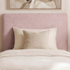 Cabeceira Painel Suspenso Solteiro 100 cm Luna Retangular Boucle Rose Artte