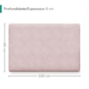 Cabeceira Painel Suspenso Solteiro 100 cm Luna Retangular Boucle Rose Artte