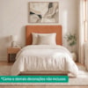 Cabeceira Painel Suspenso Solteiro 100 cm Luna Retangular Boucle Terracota Artte