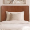 Cabeceira Painel Suspenso Solteiro 100 cm Luna Retangular Corino Avela Camel Artte
