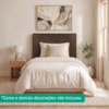 Cabeceira Painel Suspenso Solteiro 100 cm Luna Retangular Corino Canela Artte