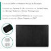 Cabeceira Painel Suspenso Solteiro 100 cm Luna Retangular Corino Preto Artte