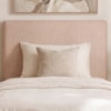 Cabeceira Painel Suspenso Solteiro 100 cm Luna Retangular Linho Rose Artte