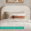 Cabeceira Painel Suspenso Solteiro 90 cm Alana Organica Boucle Bege Artte
