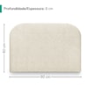 Cabeceira Painel Suspenso Solteiro 90 cm Alana Organica Boucle Bege Artte