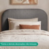 Cabeceira Painel Suspenso Solteiro 90 cm Alana Organica Boucle Cinza Artte