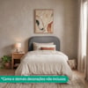 Cabeceira Painel Suspenso Solteiro 90 cm Alana Organica Boucle Cinza Artte
