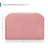 Cabeceira Painel Suspenso Solteiro 90 cm Alana Organica Boucle Rosa Artte