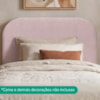 Cabeceira Painel Suspenso Solteiro 90 cm Alana Organica Boucle Rose Artte