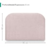 Cabeceira Painel Suspenso Solteiro 90 cm Alana Organica Boucle Rose Artte
