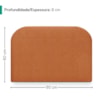 Cabeceira Painel Suspenso Solteiro 90 cm Alana Organica Boucle Terracota Artte