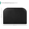 Cabeceira Painel Suspenso Solteiro 90 cm Alana Organica Corino Preto Artte