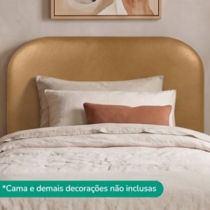 Cabeceira Painel Suspenso Solteiro 90 cm Alana Organica Corino Whiskey Artte