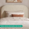 Cabeceira Painel Suspenso Solteiro 90 cm Alana Organica Linho Bege Champanhe Artte