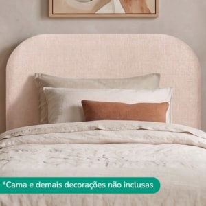 Cabeceira Painel Suspenso Solteiro 90 cm Alana Organica Linho Rose Artte