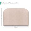Cabeceira Painel Suspenso Solteiro 90 cm Alana Organica Linho Rose Artte